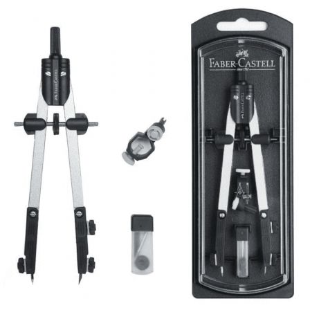 Faber Castell Compás Articulado de Ajuste Rápido con Adaptador Universal
